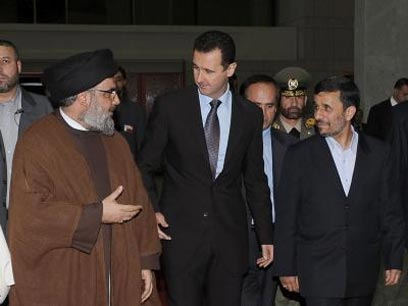 Nasrallah, Assad, Ahmadinejad
